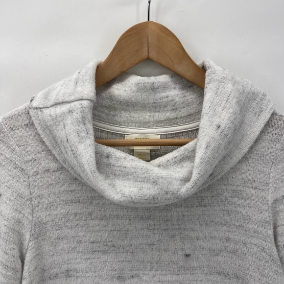 Anthropologie x Maeve Womens Risa Hacci Tunic Small Heather Gray White Cowl Neck - Picture 9 of 12